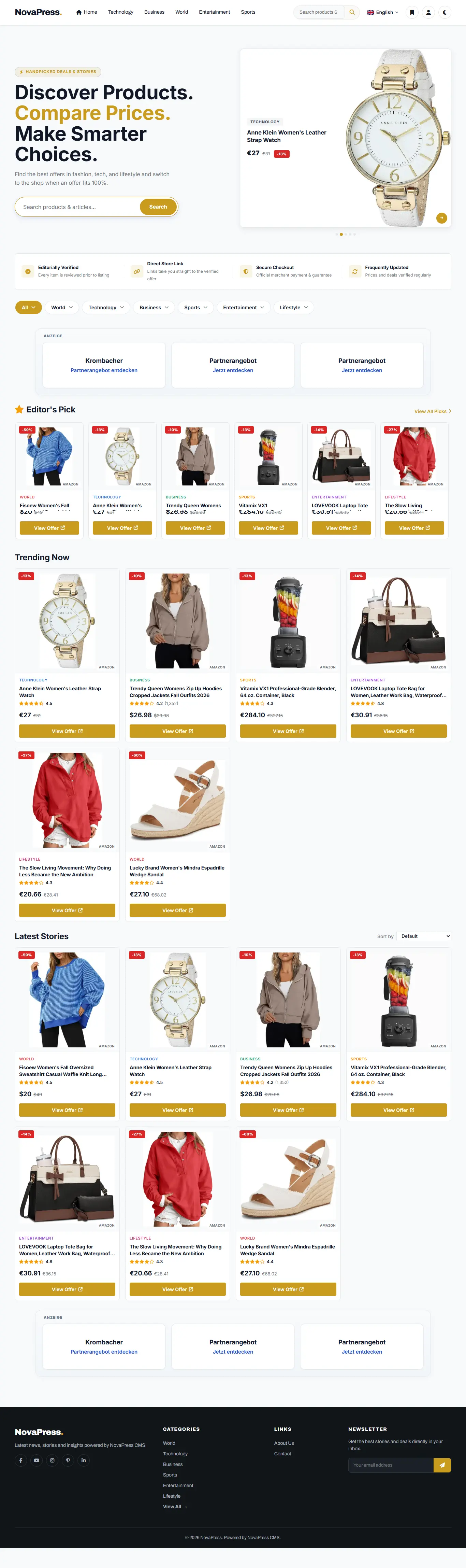 NovaPress Storefront Theme Demo Screenshot